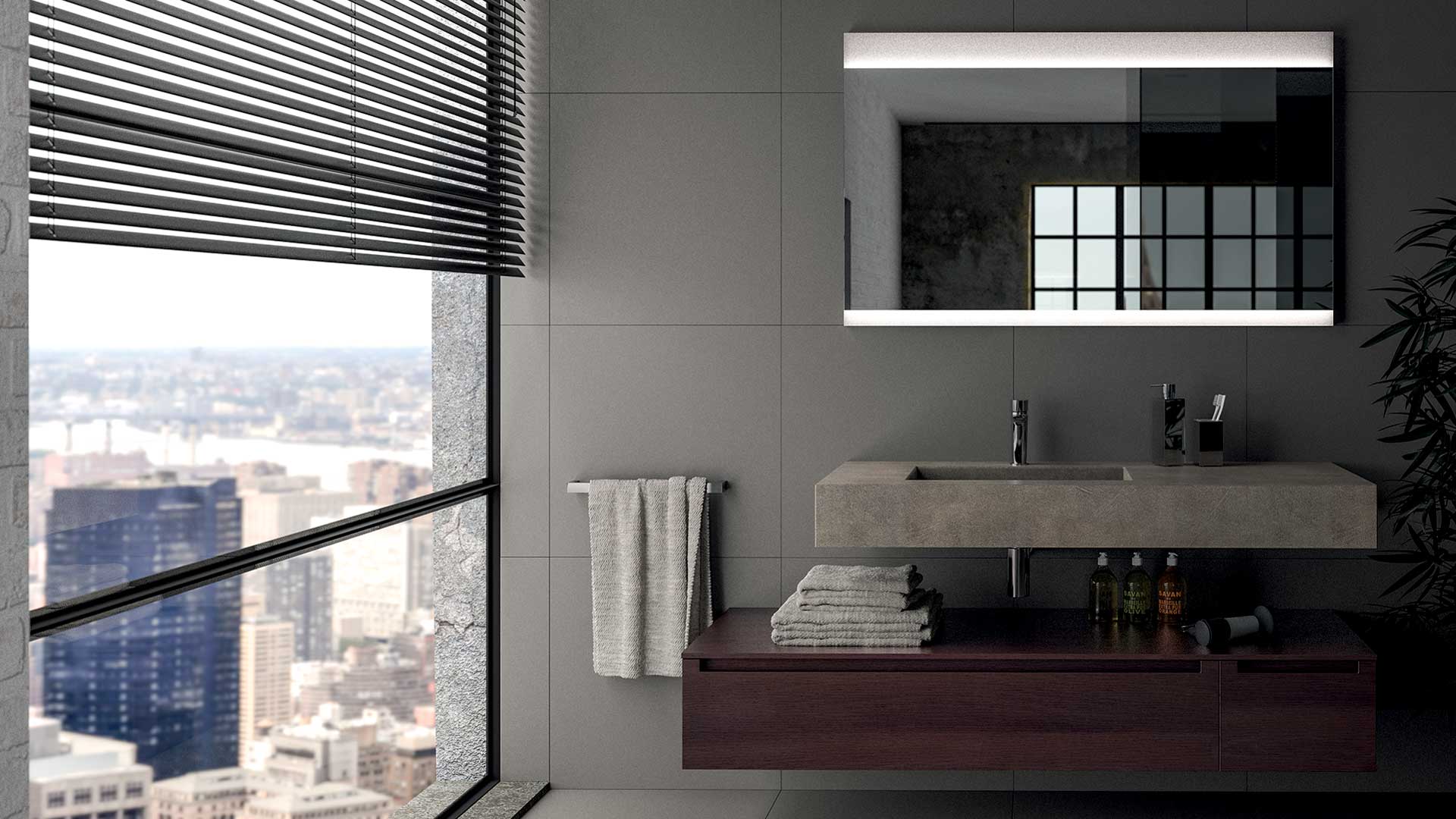 Come illuminare un bagno utilizzando lo specchio