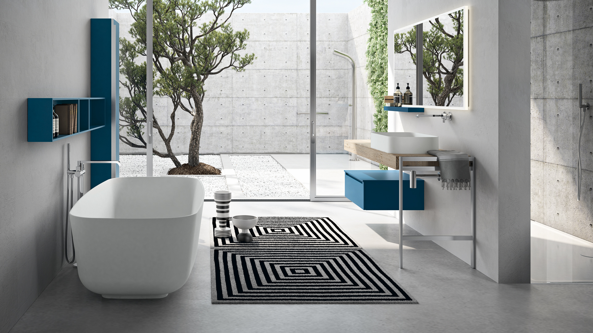 scegliere e abbinare i colori per l'arredo bagno