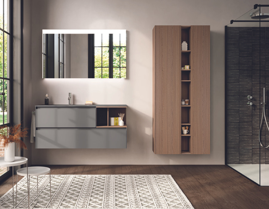 Specchio con luci integrate: Block